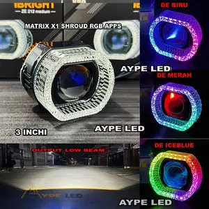 MATRIX X1 BILED ZE 212 IBRIGHT 3 INCH BILED BLUELENS MATRIX X1 PLUS SHROUD AKRILIK RGB 5D 210+ MODE