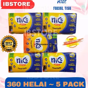 (PAKET 5 pcs) Facial Tissu NICE 360 Helai Tisu Wajah Murah Lembut COD Promo Murah Gratis Ongkir