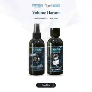 Synthlab Hair Powder & Hair Mist Volume Harum Package - Clay Pomade Waterbased untuk Pria dengan Sikat Lipat - Haircare