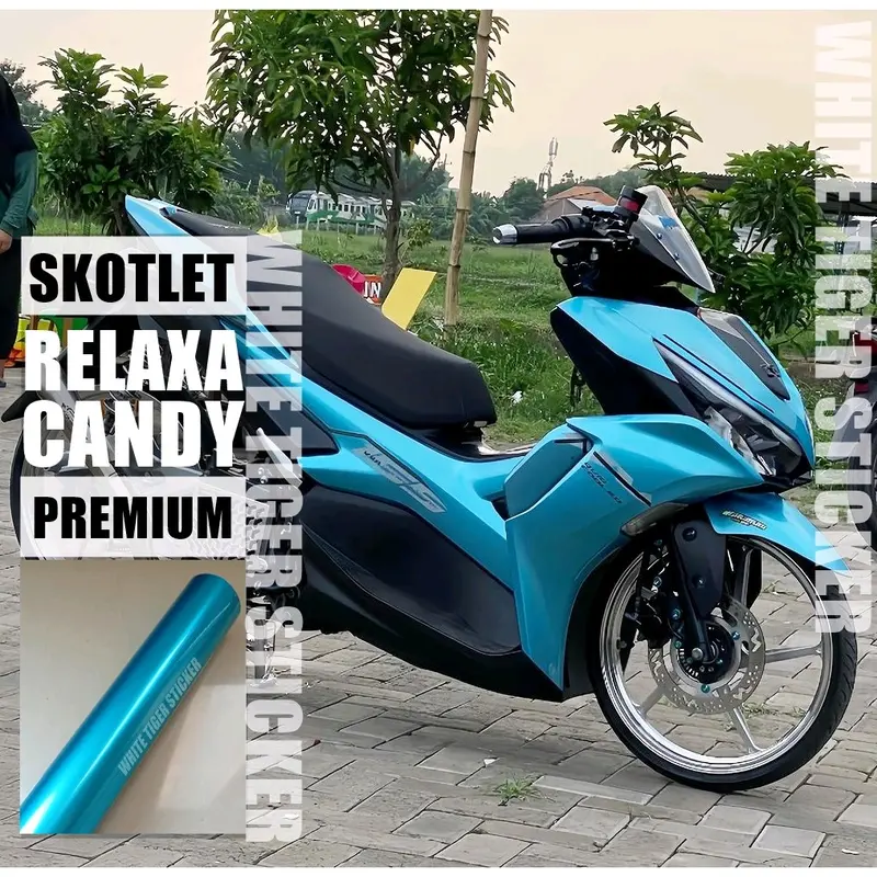 SKOTLET BIRU RELAXA METALIK CANDY SKOTLET BIRU LANGIT SCOTLITE RELAXA BLUE STIKER MOTOR BIRU CANDY SKOTLET BIRU MUDA CANDY SKOTLET BIRU LANGIT SKOTLET BLUE SKY CANDY HARGA PROMO BISA COD 1