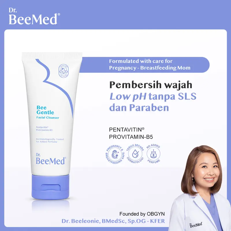 Dr.BeeMed Bee Gentle 4pcs Set Facial Cleanser 60ml + Bee Gentle Balancing Moisturizer 20g + Bee Gentle Moisturizing Body Lotion 200g + Stretchmark Cream 100g 3