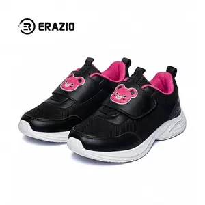 Erazio Pinka - Sepatu Anak Sneaker Sekolah Perempuan Velcro Strap 1 Ringan Size 28-37