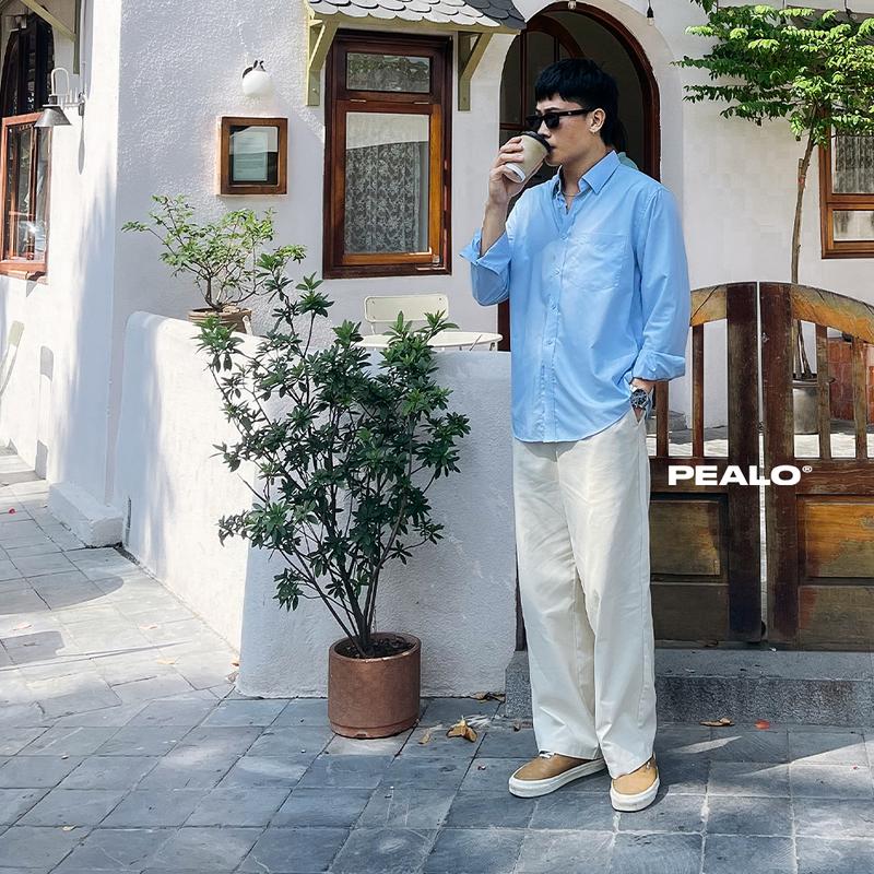 TOP Quần suông ống rộng nam nữ PEALO chất liệu linen thời trang cao cấp SPT2