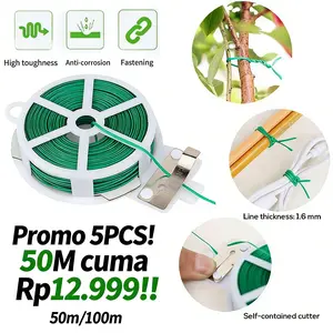 Paket Grosir Hemat 1 Roll Hanya Rp12.999 Garden Twist Tie 50/100M Kawat Pengikat Tanaman Kawat Tali Pengikat kawat ikat tanaman garden twist tie
