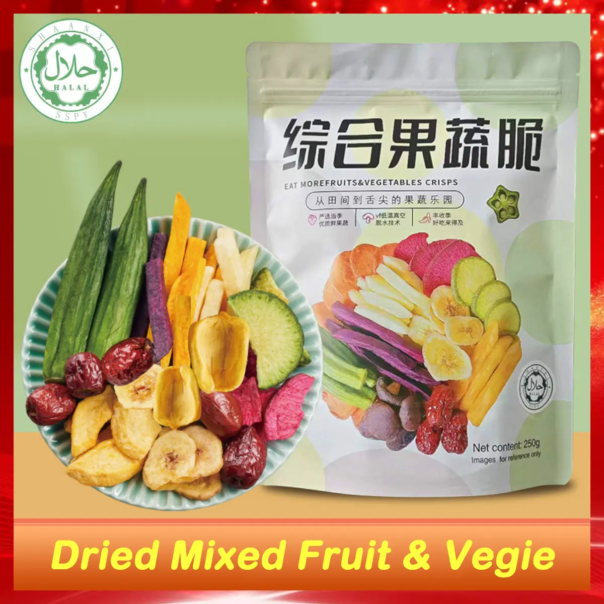 [HALAL]Snack Keripik Chinese Food Buah Sehat Freeze dried ursnack Apel Mangga ursnacks Strawberry Durian Dragon Fruit Murah Enak Local delivery within 24 hours Cemilan Chips