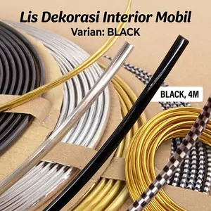 Lis Dekorasi Interior Mobil Moulding Chrome Trim Strip 4M