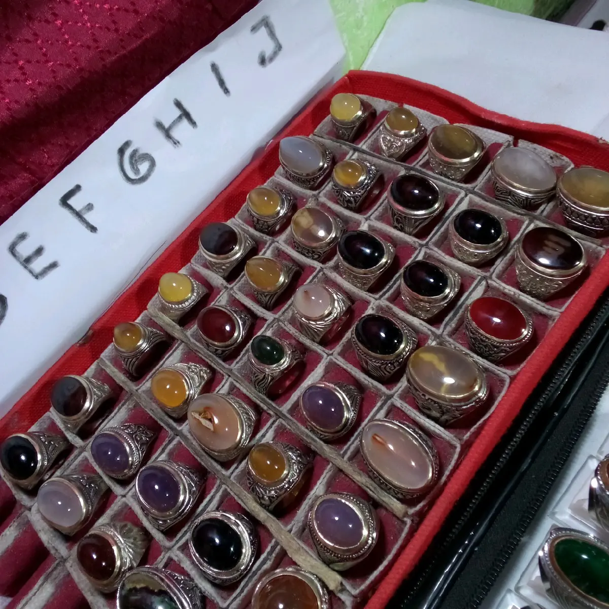 cincin batu akik motiv paketan murmer cod