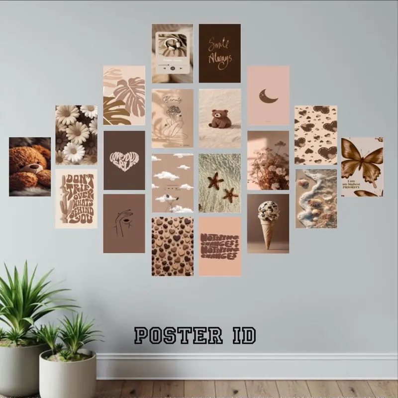 [FREE PEREKAT ] POSTER BROWN AESTHETIC 50 PCS A4,A5,A6 /POSTER DINDING AESTHETIC/PRODUK CETAK /HIASAN DINDING / POSTER KEREN/ POSTER LUCU