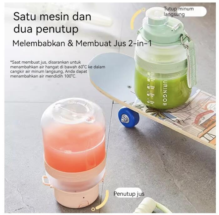 Uringo Gelas Jus Rumah Multifungsi juicer Kecil portable Elektrik Ton Jus juice bucket cup 4