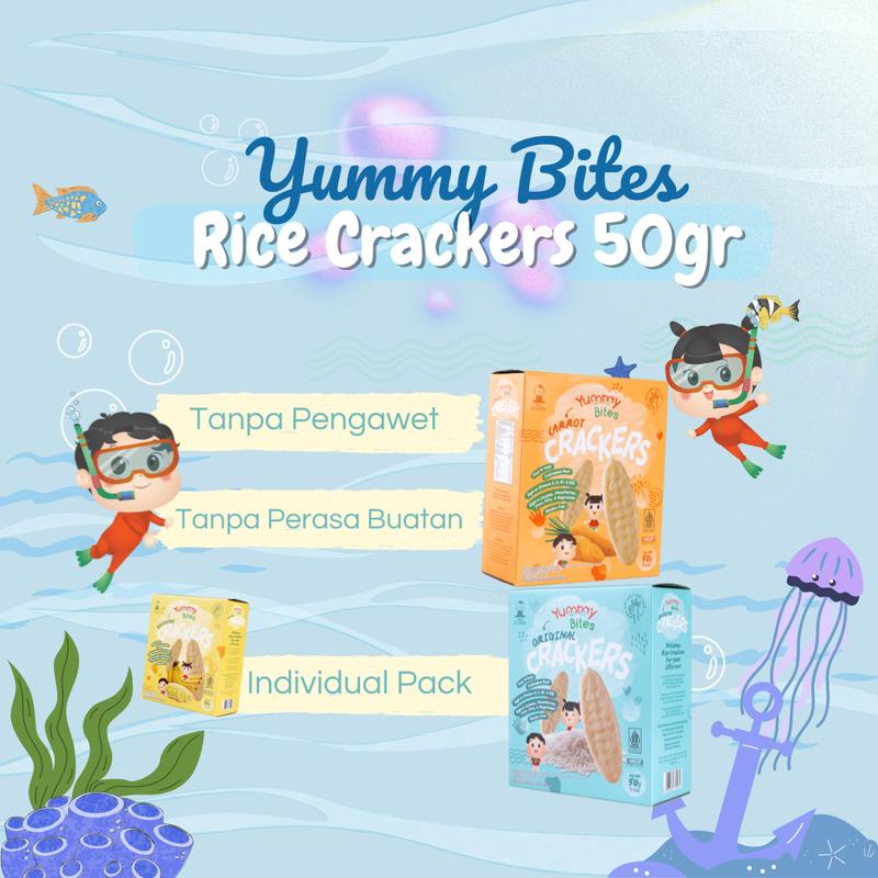 Yummy Bites Rice Crackers 50gr I BabyPausShop I Camilan Bayi Sehat - Camilan Anak Anak Kids 3