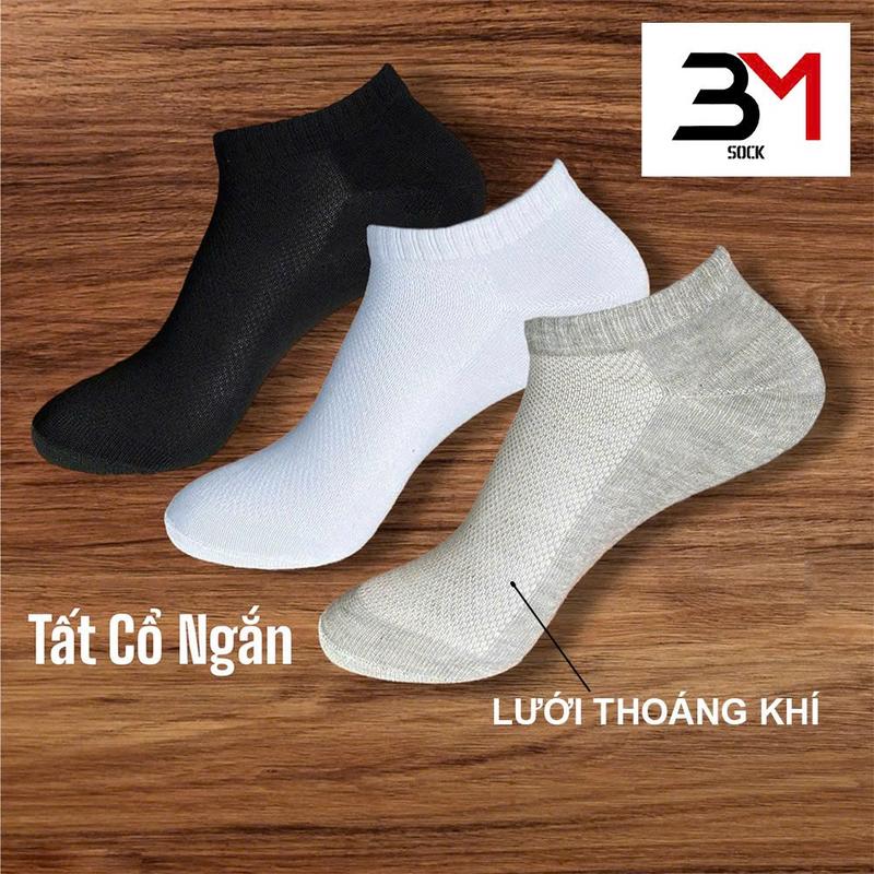 Set 10 đôi Tất cổ Ngắn Khử mùi, Vớ cổ ngắn Nam Nữ có Lưới thoáng khí, Tất chân cho Nam, mùa hè unisex Cotton - XUONGVOSAIGON Menswear  khỏe mạnh