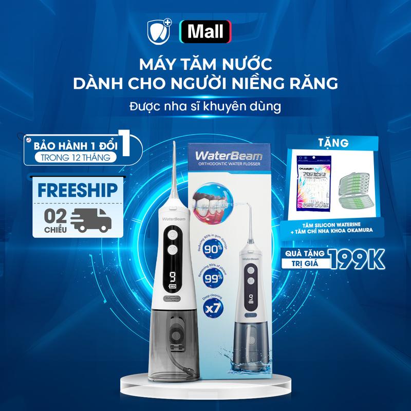 Máy Tăm nước WaterBeam cho Răng Niềng Chỉnh Nha được hàng loạt Nha sĩ khuyên dùng Bảo hành 12 tháng