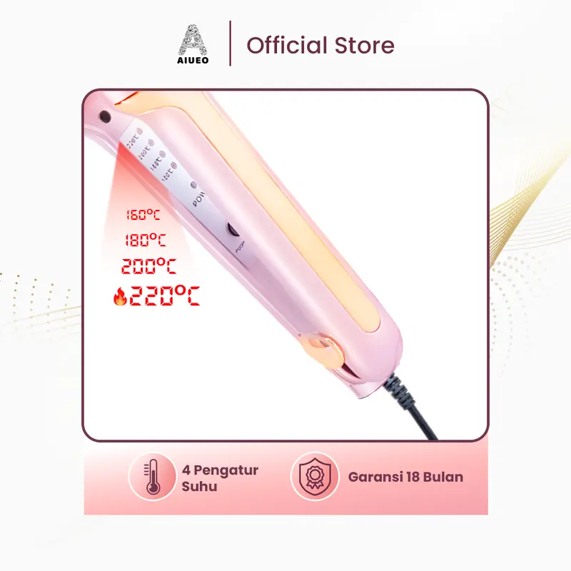 Catokan AIUEO Rosi • Catok Rambut 459 3in1 220°C Nano Silver Hair Straightener - Curly - Blow - Alat Meluruskan dan Keriting Rambut 4