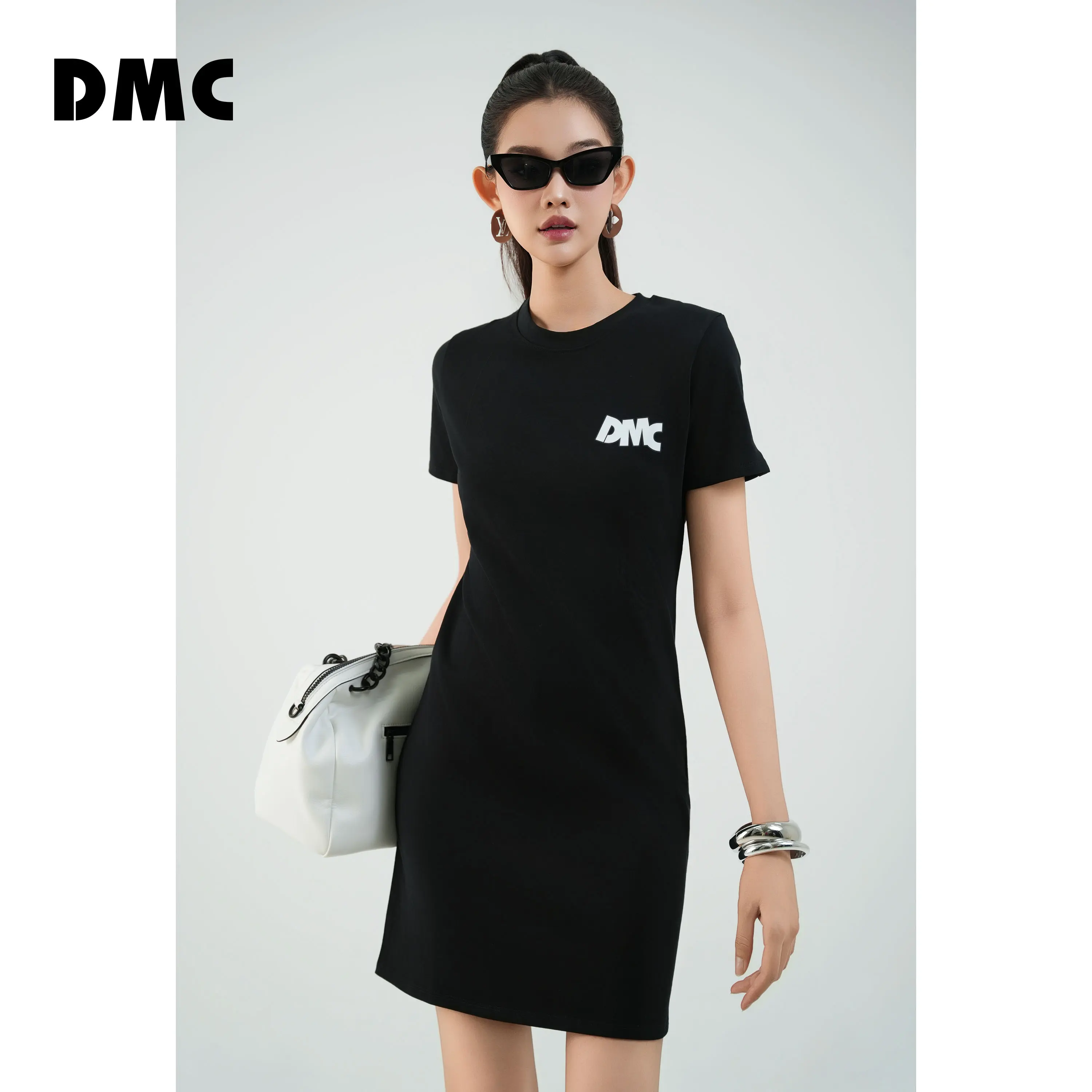 Đầm thun logo DMC (DMC Print Cotton Mini Dress)