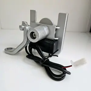 HOLDER HP MOTOR BAHAN FULL BESI METAL ALLOY UNTUK SPION ATAU STANG + USB CHARGER. PHONE HOLDER SEPEDA MOTOR STANG SPION FULL BESI