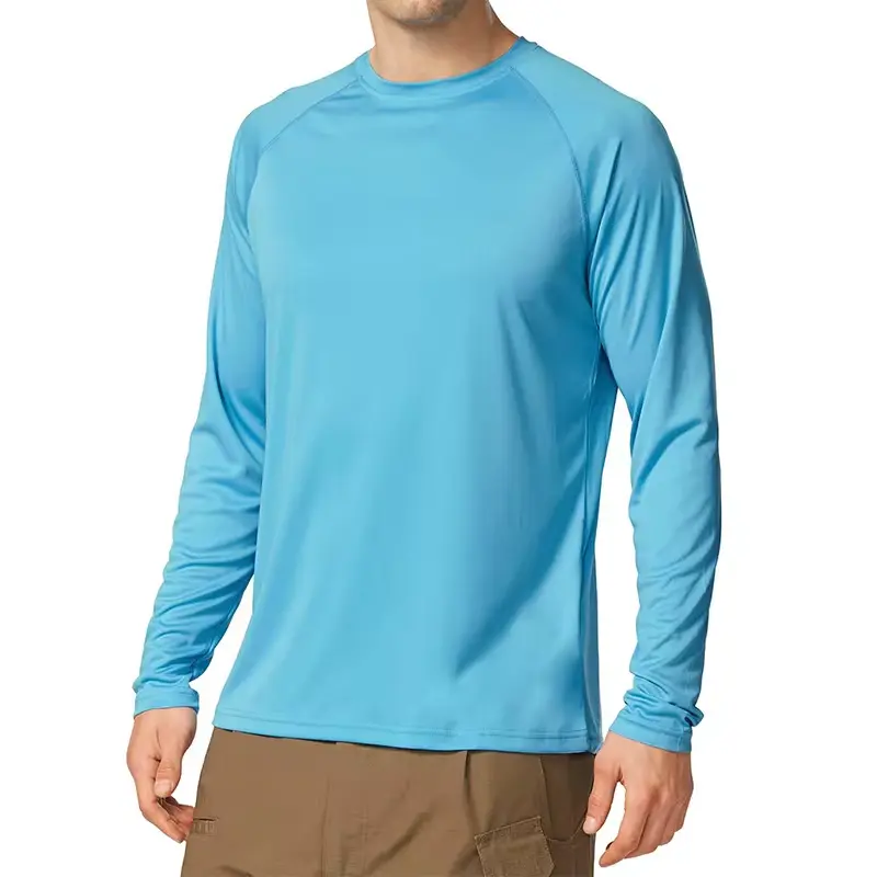 Men's Sun Protection shirts Summer UPF 50+ Long Sleeve Quick Dry Men Shirts Breathable Hiking Fish Performance Tops UV-Proof