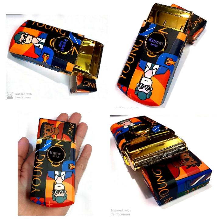 Alat cukur kumis jenggot recharger shaver Kemei Km-RS7098 km rs 7098 elektrik pencukur 3