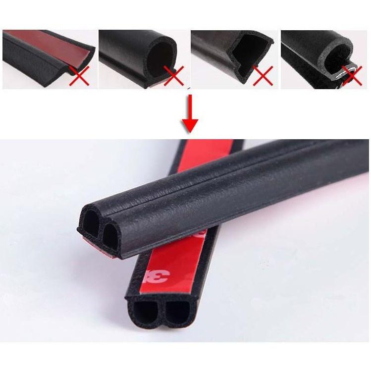 5 Mét Gioăng Cao su B, Gioăng B, ron B, cao su chống ồn chữ B, cao su chống bụi, cao su dán cánh cửa, cao su cách âm 3