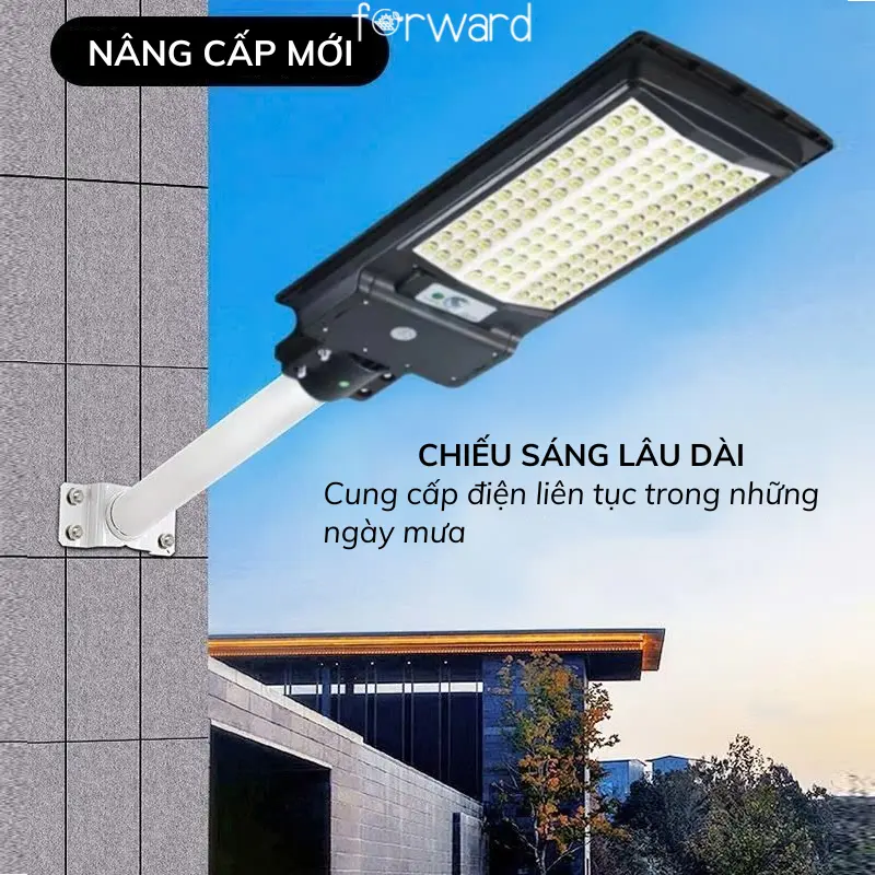 Đèn đường năng lượng mặt trời, 1800W, với cảm biến chuyển động, không thấm nước, đèn sân vườn năng lượng mặt trời, không cần điện và dây điện 1