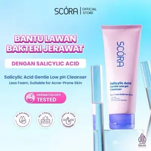 SCORA Salicylic Acid Gentle Low pH Cleanser Sabun Cuci Muka Oily Acne Prone Skin jerawat berminyak