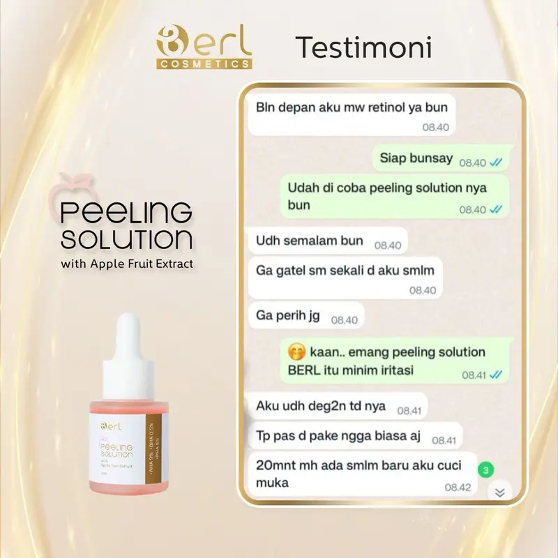 B Erl Peeling Solution with Apple Fruit Extract Exfoliasi Kusam Exfoliating Wajah Mencerahkan Kotoran Komedo 6