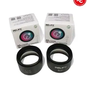 Lensa Relife  M-21 Dan YCS adalah lensa bantu (auxiliary lens) 0.5X yang dirancang untuk mikroskop stereo trinokular