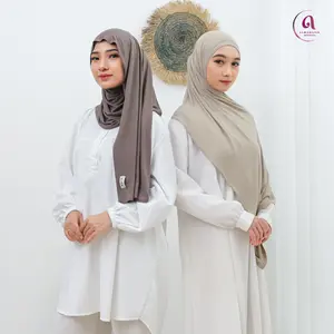 Hijab Pashmina Kaos Aleena Rayon By Alma // Pashmina Kaos Turkey Ori // Kerudung Pashmina Mahalini Trend