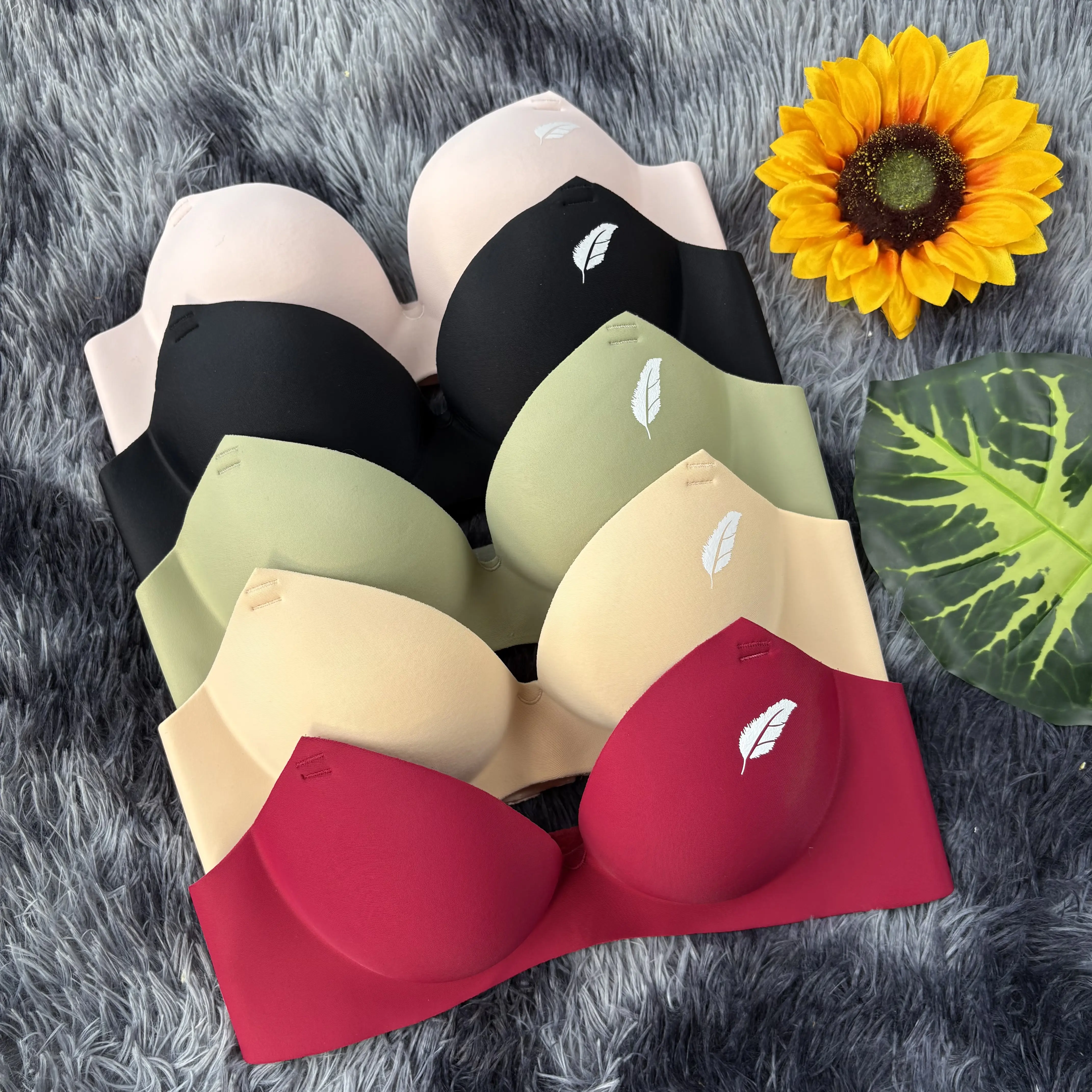 Combo 3 áo lót su Nữ ,Women hình lông vũ , đệm bàn tay 3 phân không gọng. Bra Bra