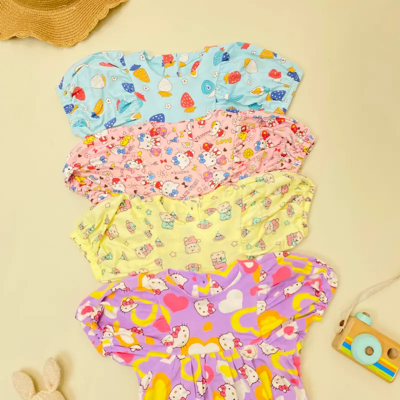 ROMPER WUFFY by MAYBEE BAJU BAYI NEWBORN BAHAN KAOS INCLUDE HEADBAND BY MYBEE (SNI) 0-12 BULAN 5