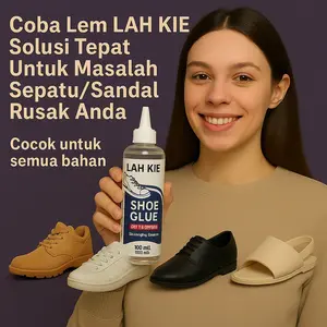 LEM LAH KIE - Lem Sandal Dan Sepatu - Lem Super Kuat Tahan Air - Lem Terbaik Untuk Semua Jenis Sepatu Dan Sandal