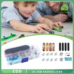5 Set Diy Mainan Jari Remaja Finger Skate Mainan Skateboard Jari Skateboard Mini Fingerboard Mini Finger Skate
