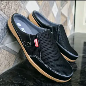KALIBEZ sepatu sandal pria sepatu selop pria sepatu keren sepatu sandal cowok terbaru sepatu slip on pria sepatu bustong korean style