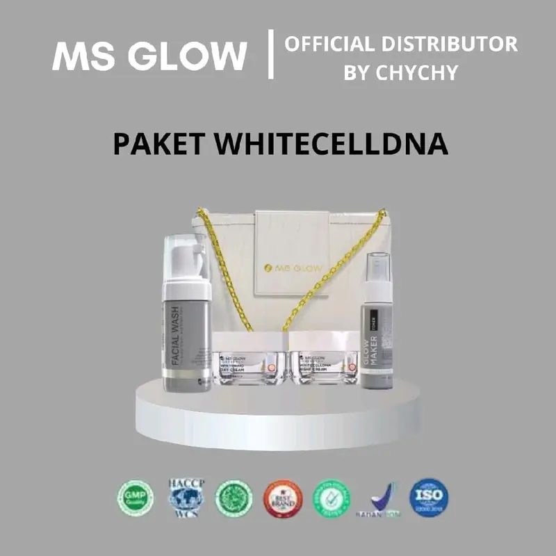 MS GLOW - PAKET WAJAH FREE GIFT ( Whitening , Acne , WhiteCellDNA, Ultimate , Luminous) 3