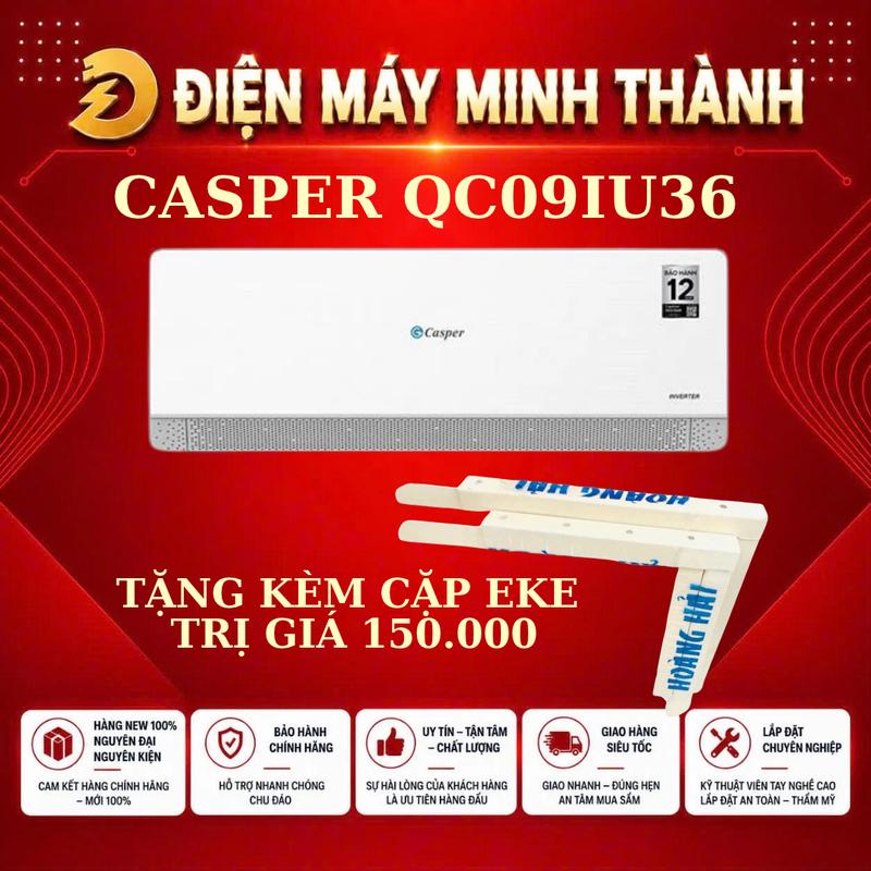 QC-09IU36A inverter Điều hòa Casper 1 chiều 9000BTU