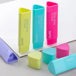 Bantex Glue Stick Aman Untuk Anak / Lem Stik Bentuk Segitiga Warna Pastel Aesthetic