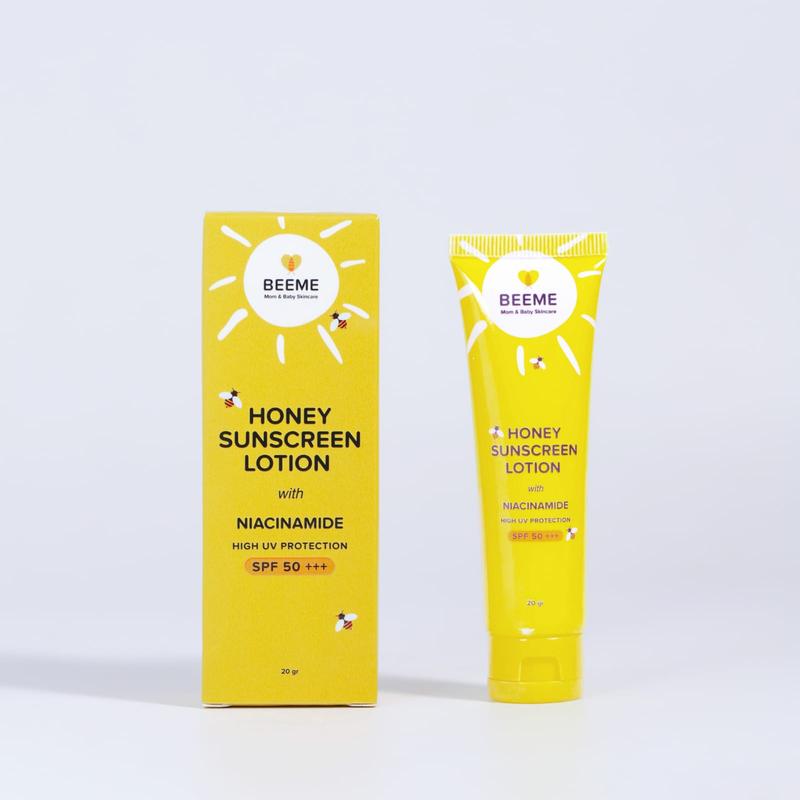 Paket Bundling Beeme Balm & Honey Suncreen SPf 50+ Losion SPF 50 Semua Jenis Kulit Kering Facial 2