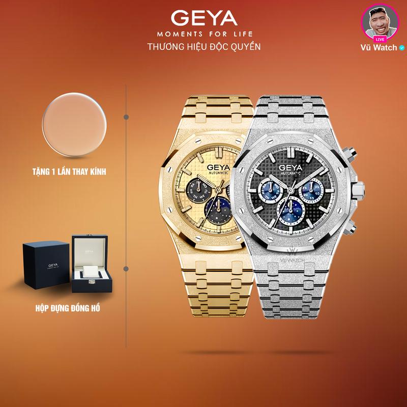 Đồng hồ cơ nam GEYA G78136 5860 | Tặng 1 lần thay kính