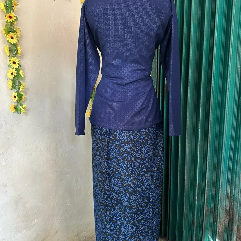 Setelan Kebaya Baduy Model Lidah Wanita, Baju Atasan Katun Panjang Hitam dengan Batik Baduy - Remaja, Tunik, Dress, Dewasa 1