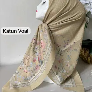 Hijab Voal Motif Standart Yura Series (1-100) Muslim Square Segi Empat Kerudung Standart