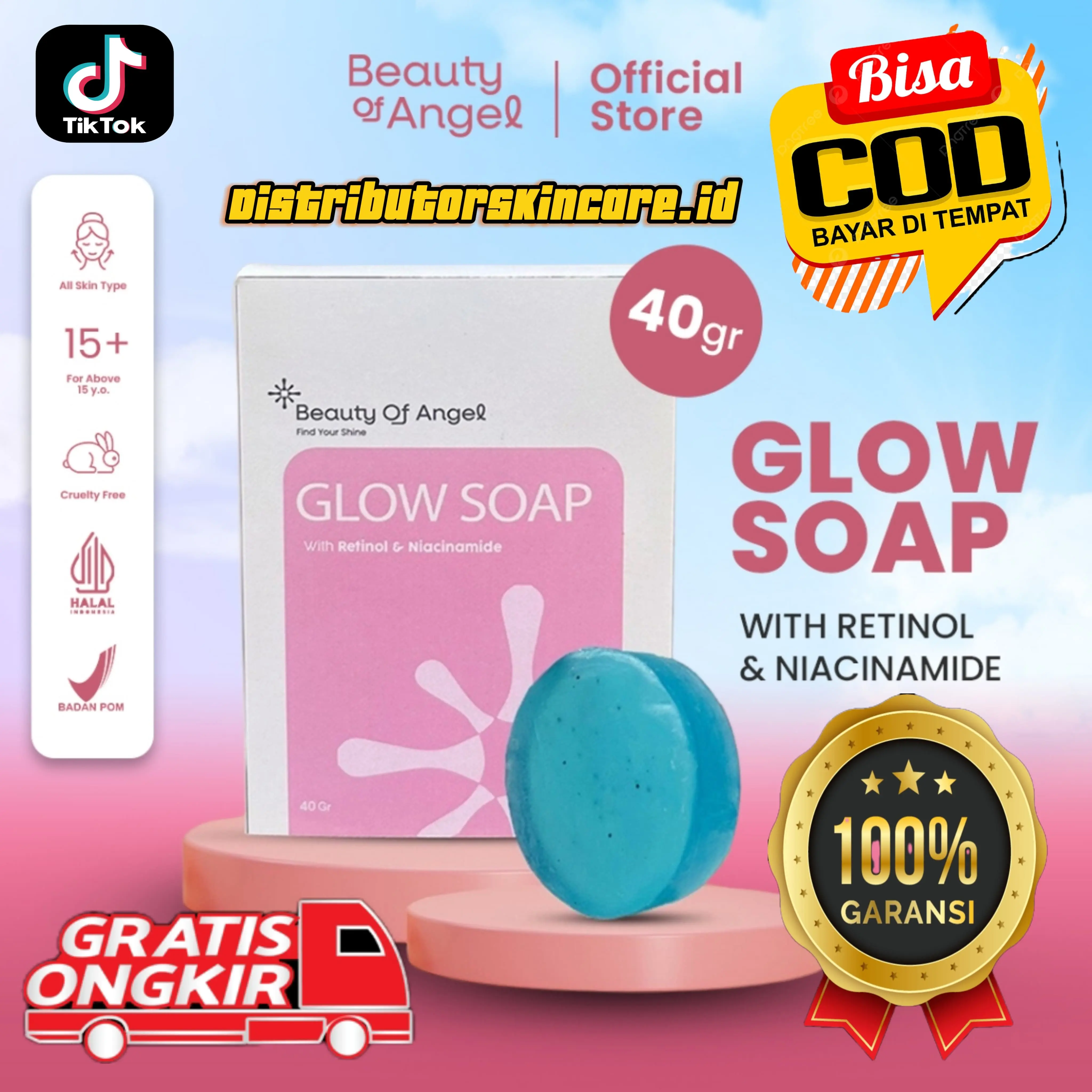Paket 5 pcs  Beauty Of Angel Glow Soap | Beauty Of Angel Original | Original Garansi Uang Kembali