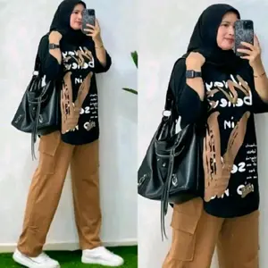 SETELAN CELANA CARGO OVERSIZE Baju Wanita