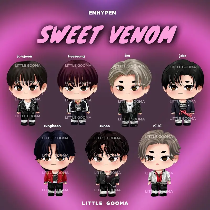 KEYCHAIN ENHYPEN Sweet Venom by Little Gooma - Gantungan Kunci Enhypen - Keychain Enhypen 0