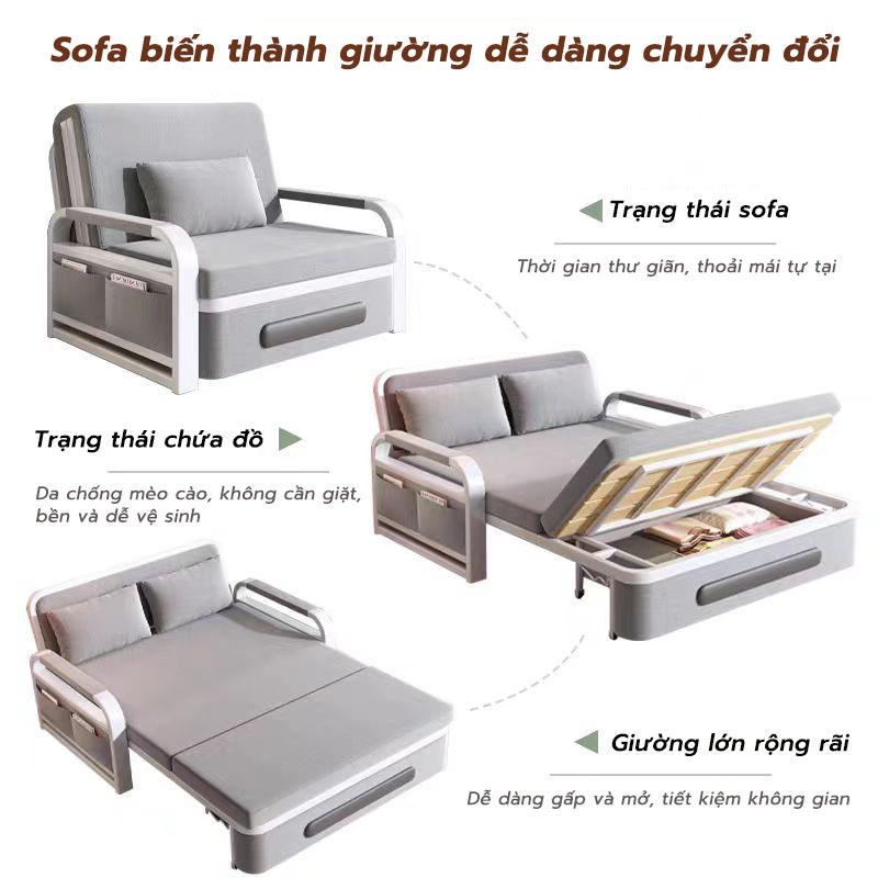 ghế giường giường sofa giường sofa gấp gọn nhà gập lại và có thể mở rộng thích hợp cho nhà cho thuê diện tích nhỏ.