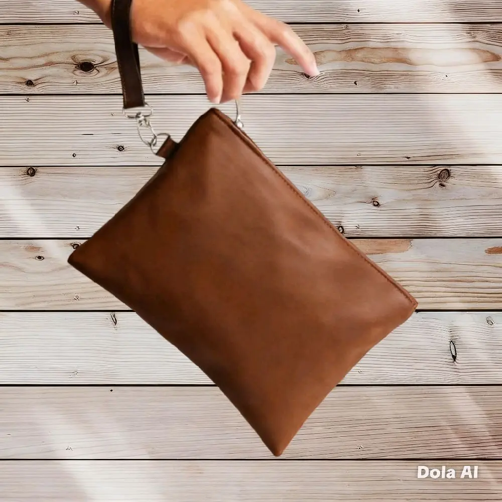 Handbag Pria Wanita Clutch handbag bahan PU  Leather Tas Pria