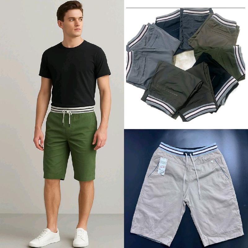 com bo 3 quần short kaki lưng Thun nam