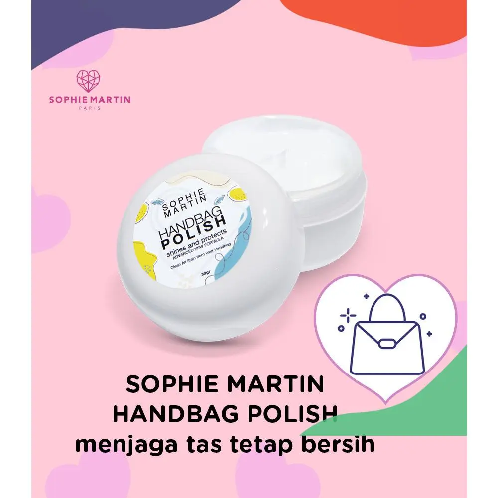 Pembersih Tas Handbag Polish Sophie Martin Paris Terbaru  Shines and Protects Clean All Stain From Your Handbag