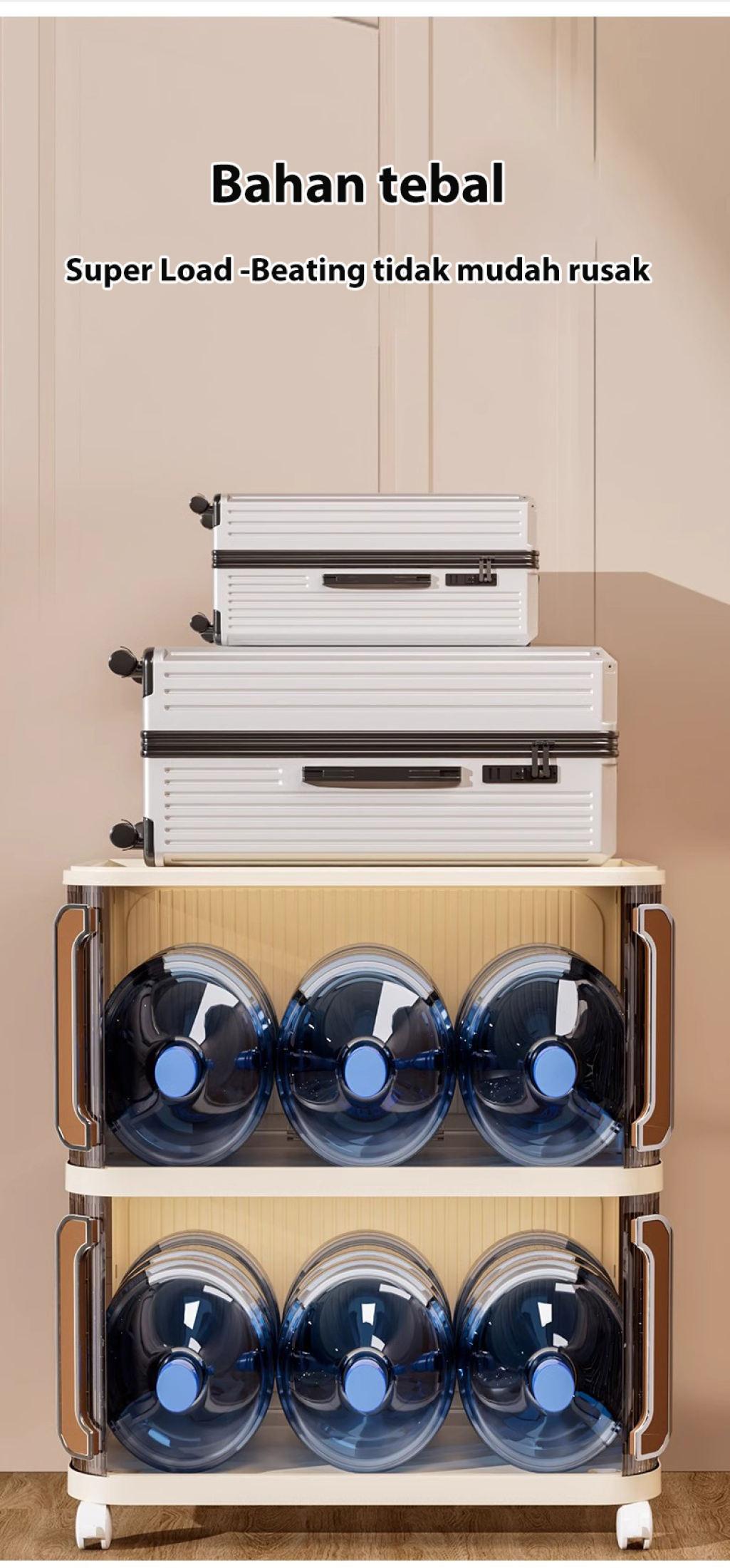 [COD 24h shipping] Tidy Tribe Lemari Penyimpanan Lipat Plastik -Lipat Besar/Lemari Penyimpanan Mewah Estetika/Rumah Lemari Penyimpanan Serbaguna Lemari/Multi -Lemari Penyimpanan Plastik Lapis dengan Roda dapat dipindahkan dan nyaman