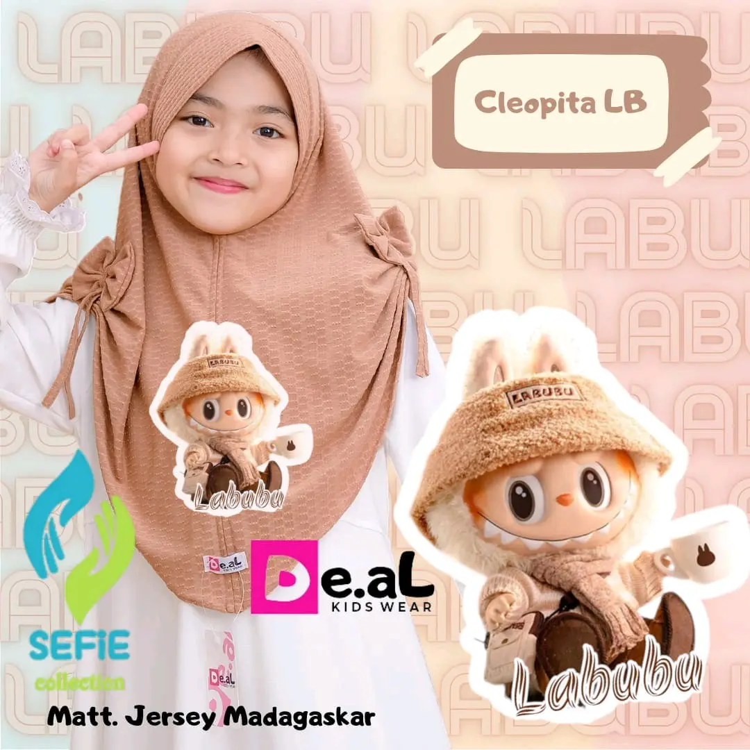 HIJAB ANAK L4BUBU CLEOPITA PAD (3-8THN) ORI DE.AL