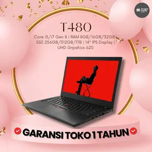 Laptop T480/T480s Intel Core i5-i7 Gen 8, RAM 16GB, SSD 256GB, 14" Display thinkpadt470s touchscreen