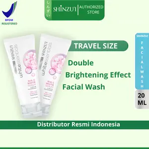 Shinzui WhiteSSentials Double Brightening Facial Wash Snow Mushroom 20 ml Travel Size
